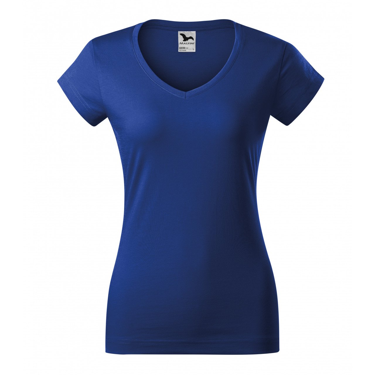Triko dámské Malfini Fit V-Neck - modré, XXL