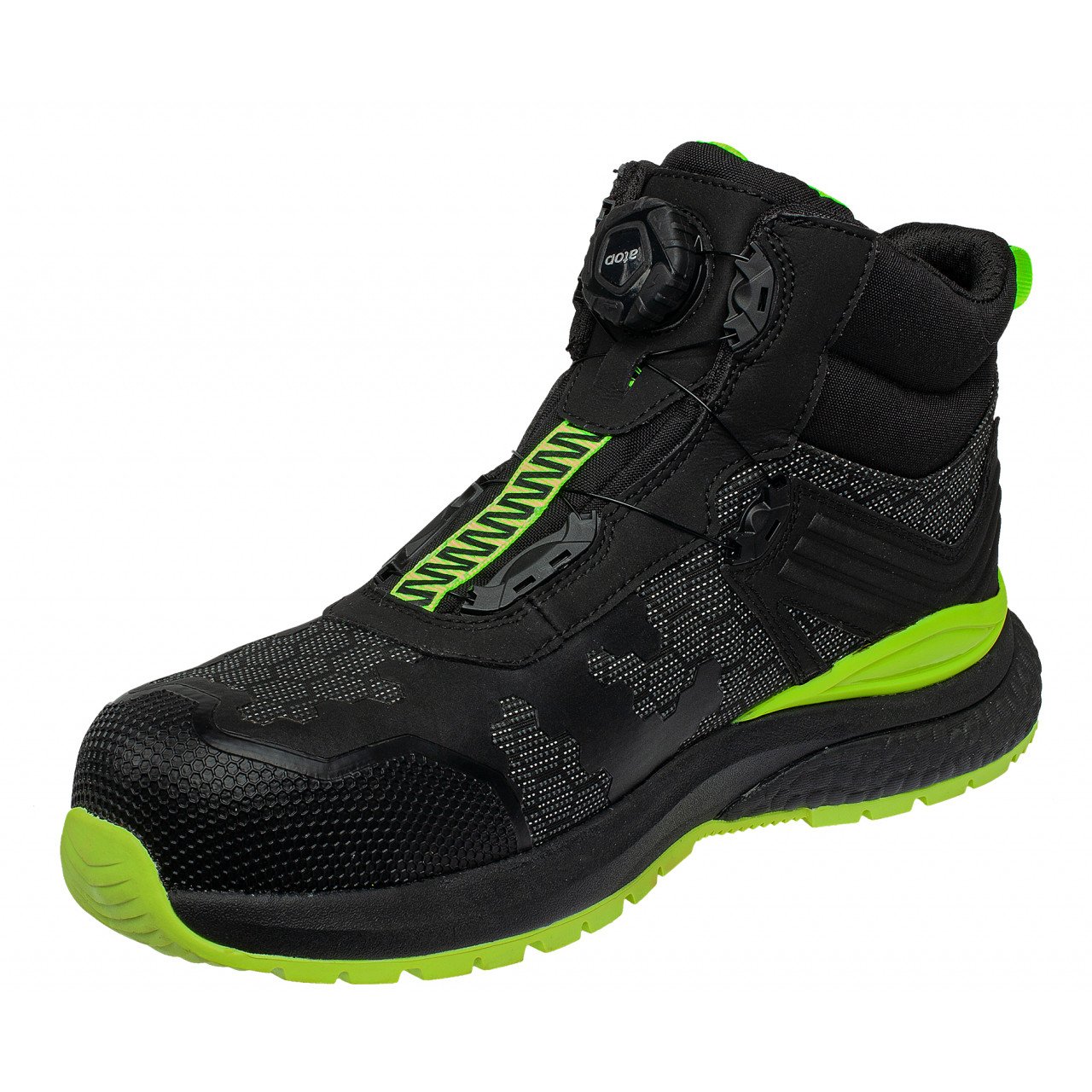 Boty pracovní Bennon Predator S3 ESD High - černé-zelené, 47