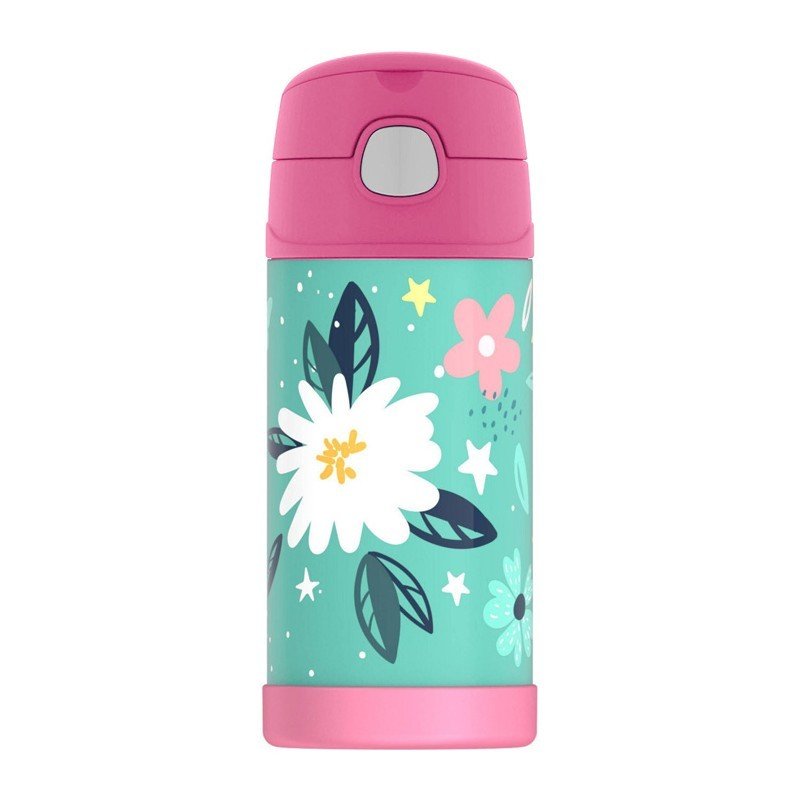 Dětská termoska Thermos FUNtainer 355 ml Wild Flowers - růžová-zelená
