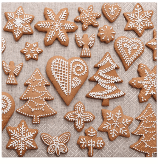 PAW Vánoční ubrousky PAW L - Sweet Gingerbreads - SDL017600