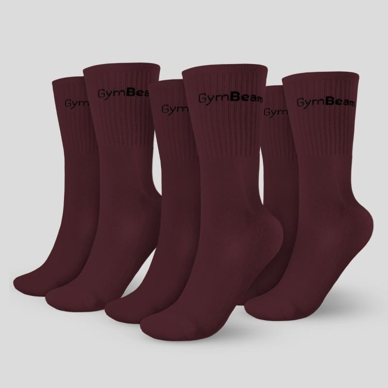 GymBeam Ponožky 3/4 Socks 3Pack Eggplant