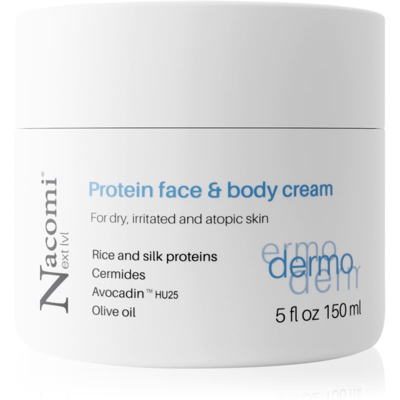 Nacomi Next Level Dermo Protein krém na obličej a tělo pro suchou až atopickou pleť 150 ml