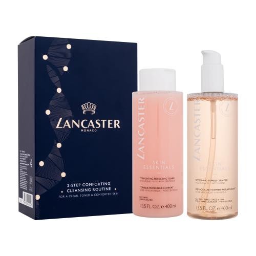 Lancaster Skin Essentials 2-Step Comforting Cleansing Routine dárková kazeta pro ženy pleťové tonikum Comforting Perfecting Toner 400 ml + čisticí voda Refreshing Express Cleanser 400 ml