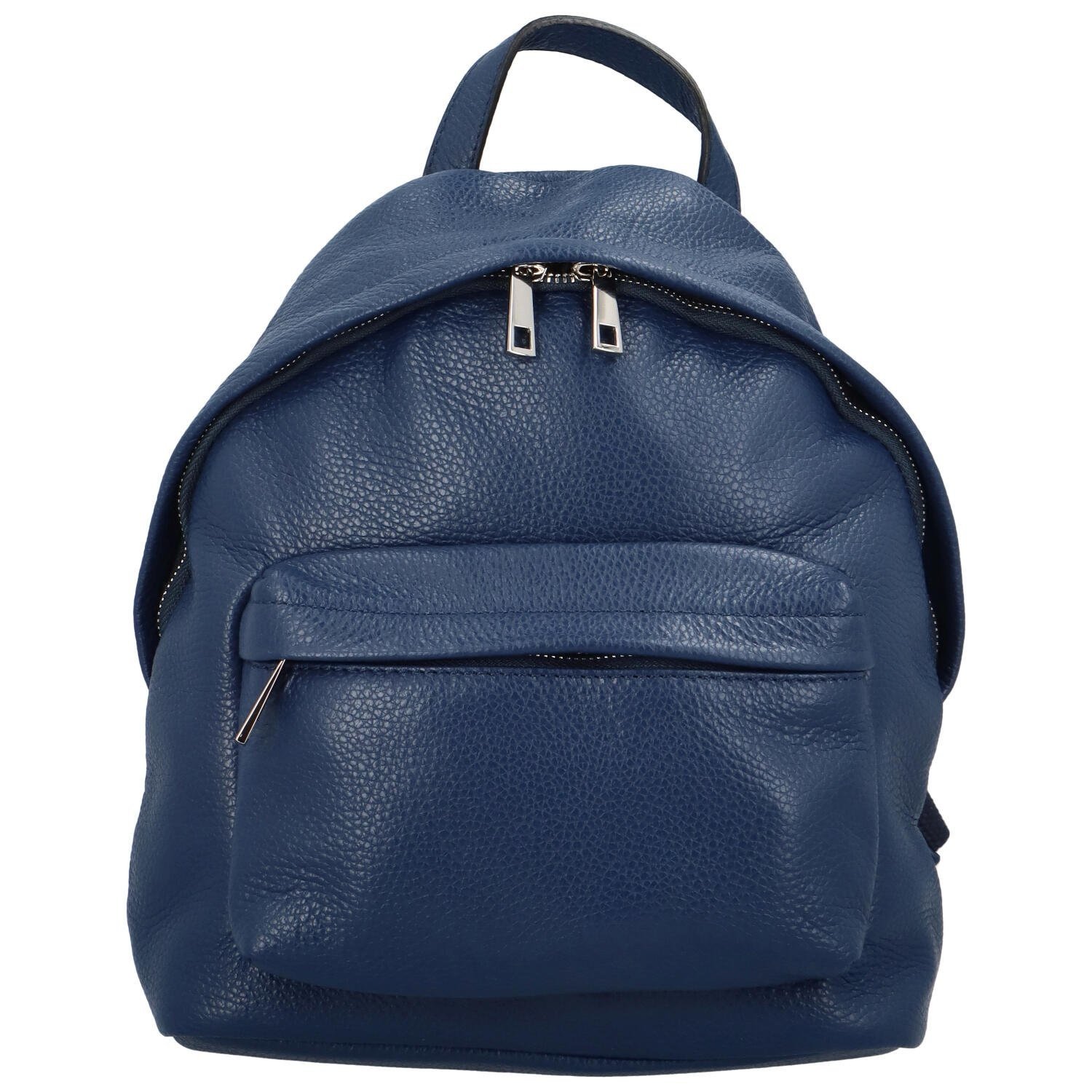 Trendový dámský kožený batůžek Wendy, modrá