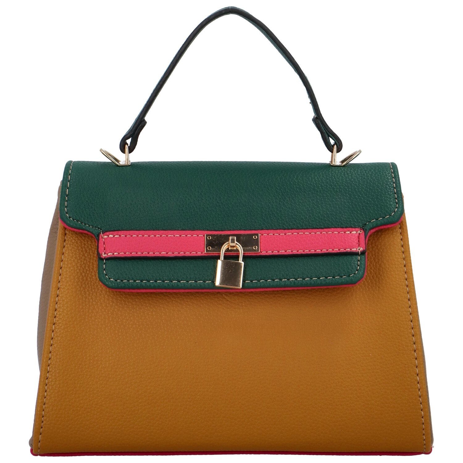 Stylová menší dámská koženková kabelka do ruky Tianna , zelená