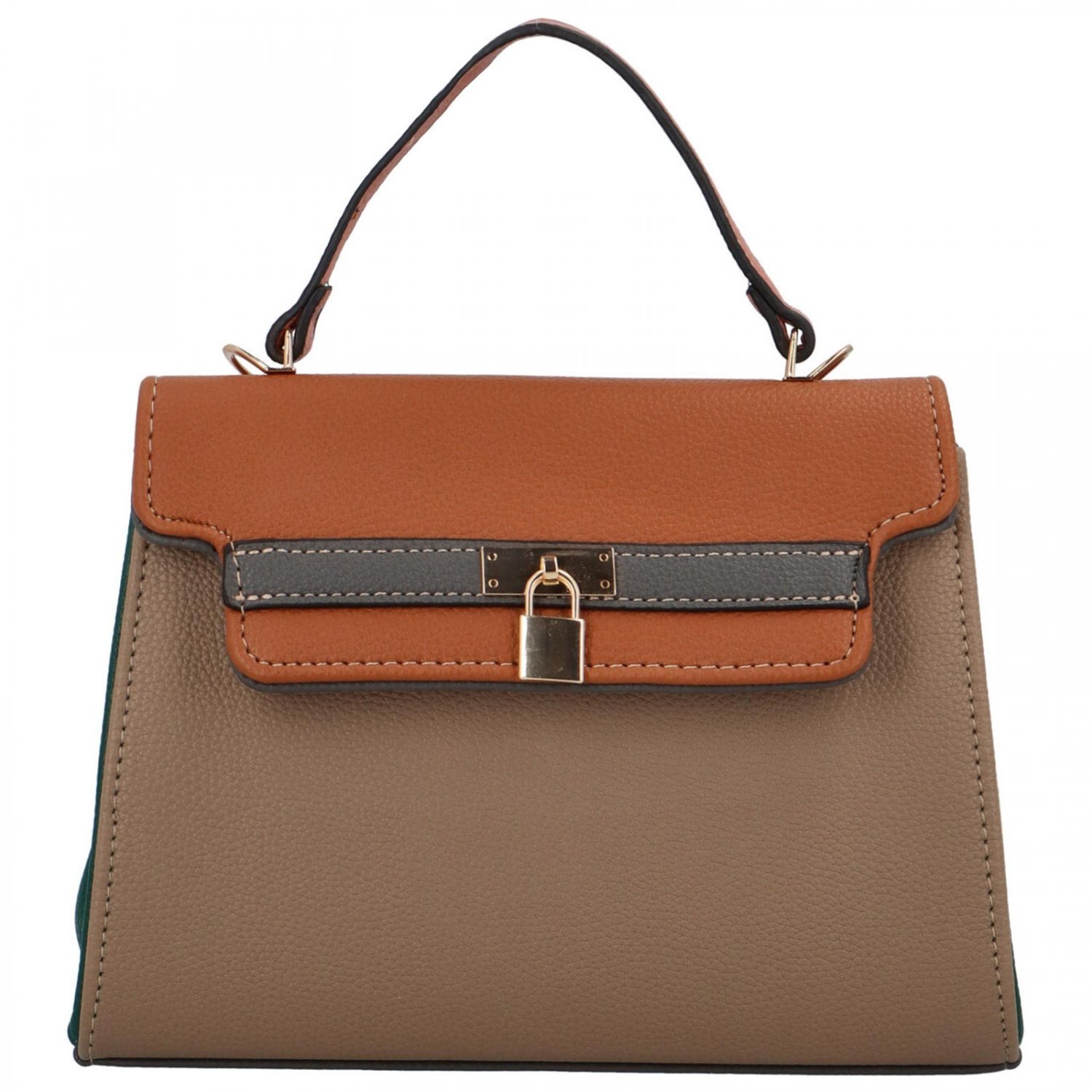 Stylová menší dámská koženková kabelka do ruky Tianna , hnědá