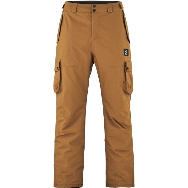 Bula LIFTIE Pánské zateplené lyžařské kalhoty, hnědá, velikost XL