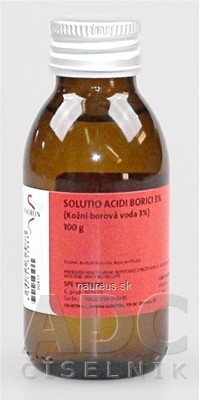 FAGRON a.s. Solutio ACIDI Borici 3% - FAGRON v lahvičce 1x100 g 100g