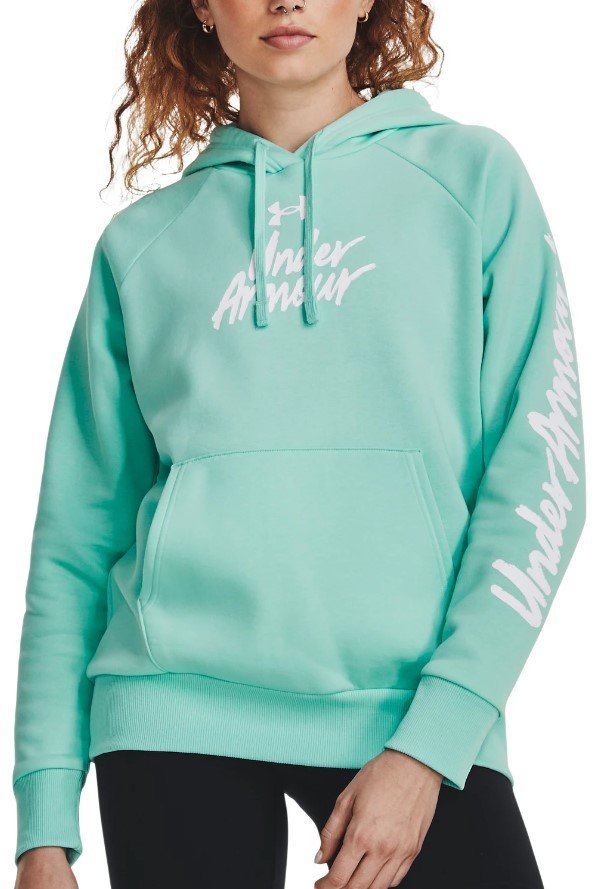 Mikina s kapucí Under Armour UA Rival Fleece Graphic Hdy-BLU