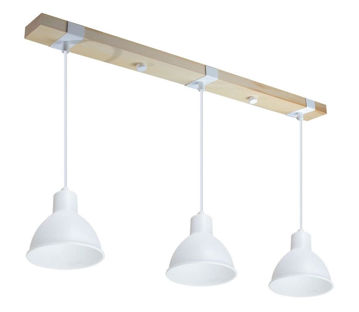 Lustr na lanku 3xE27/40W/230V bílá