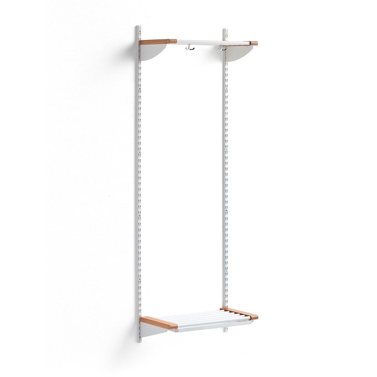 Šatní stěna JEPPE, 1790x600x300 mm, dub/bílá