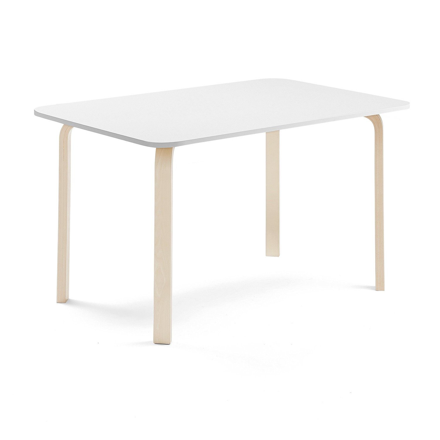 Stůl ELTON, 1400x800x710 mm, bříza, akustická HPL deska, bílá