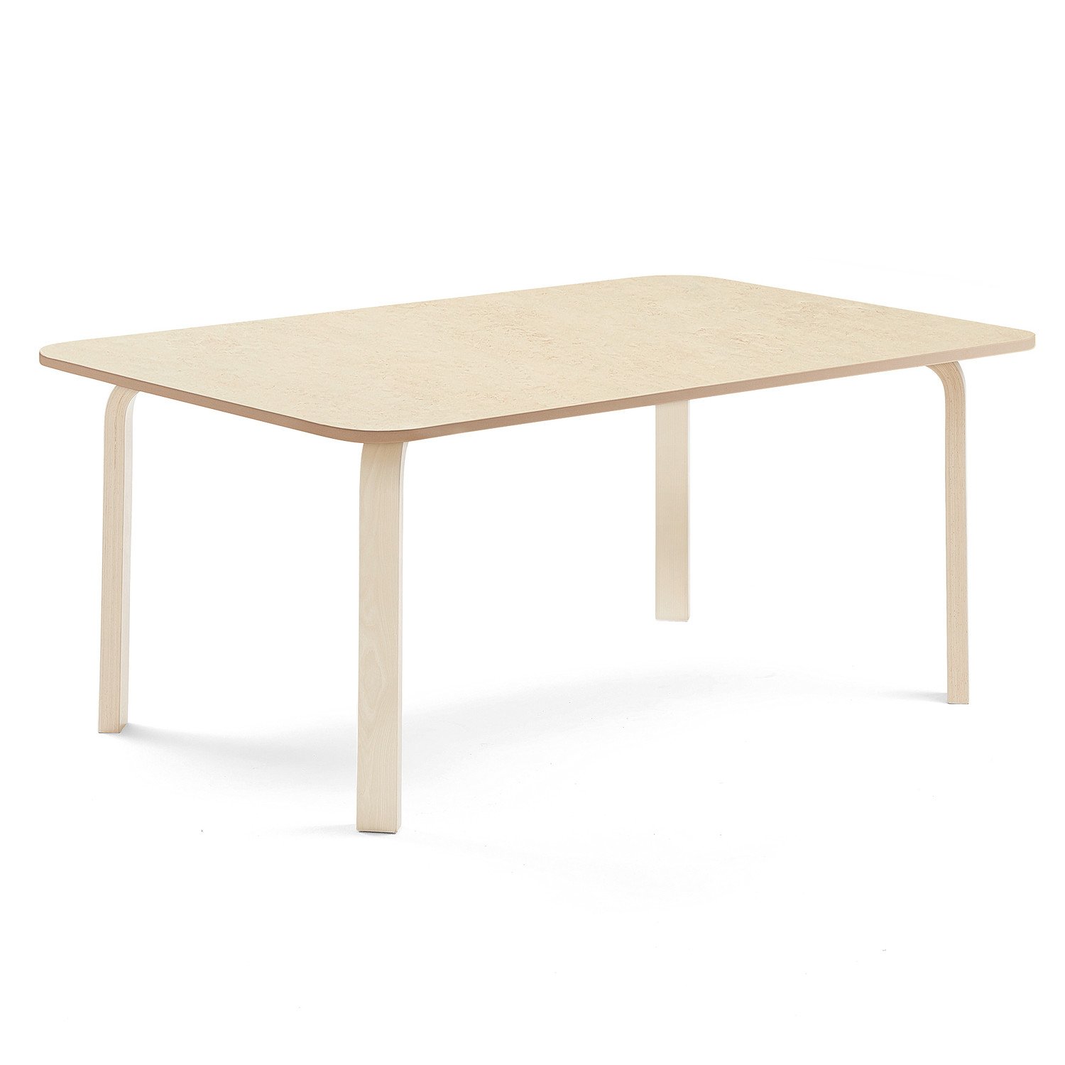 Stůl ELTON, 1800x800x590 mm, bříza, akustické linoleum, béžová