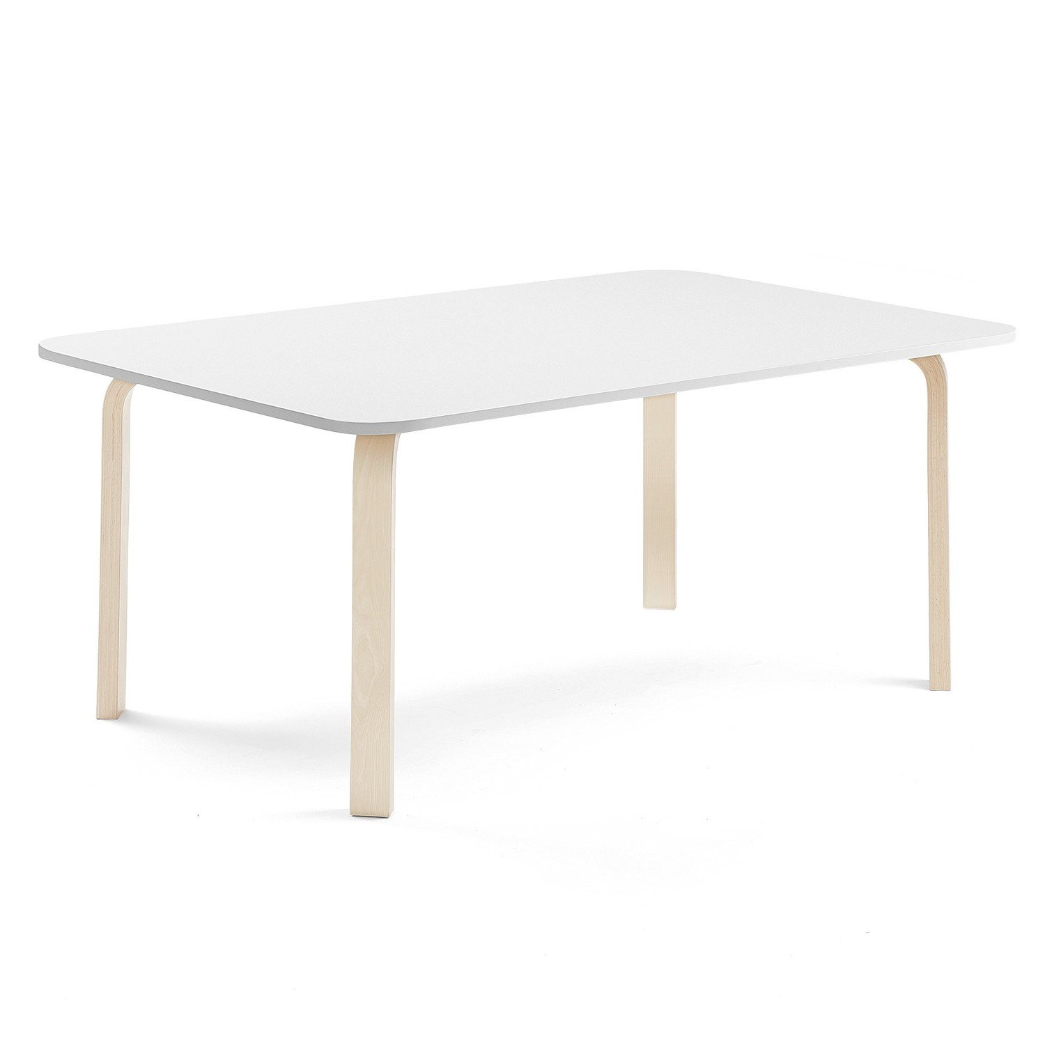 Stůl ELTON, 1800x800x590 mm, bříza, akustická HPL deska, bílá