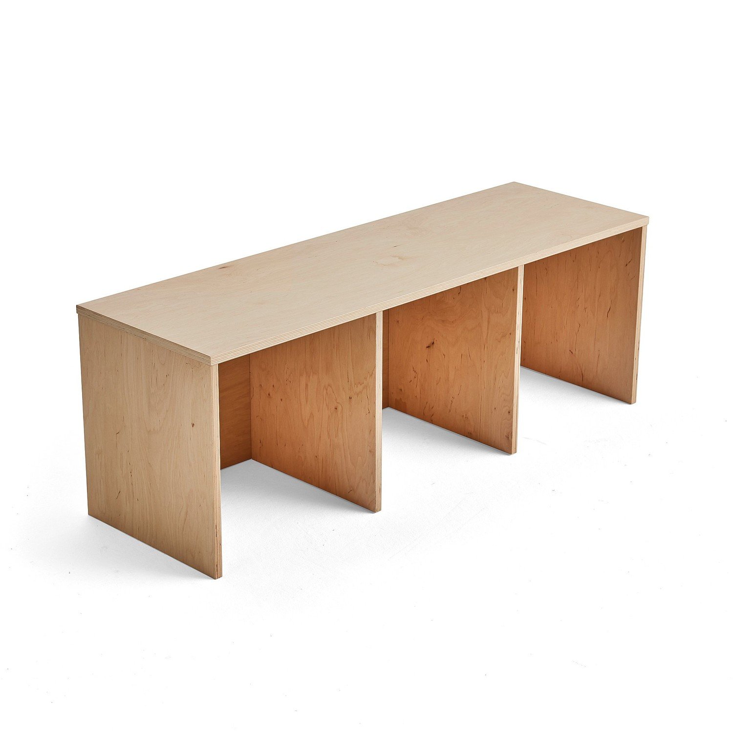 Lavice RICO, 420x1200x370 mm, 3 přihrádky, bříza