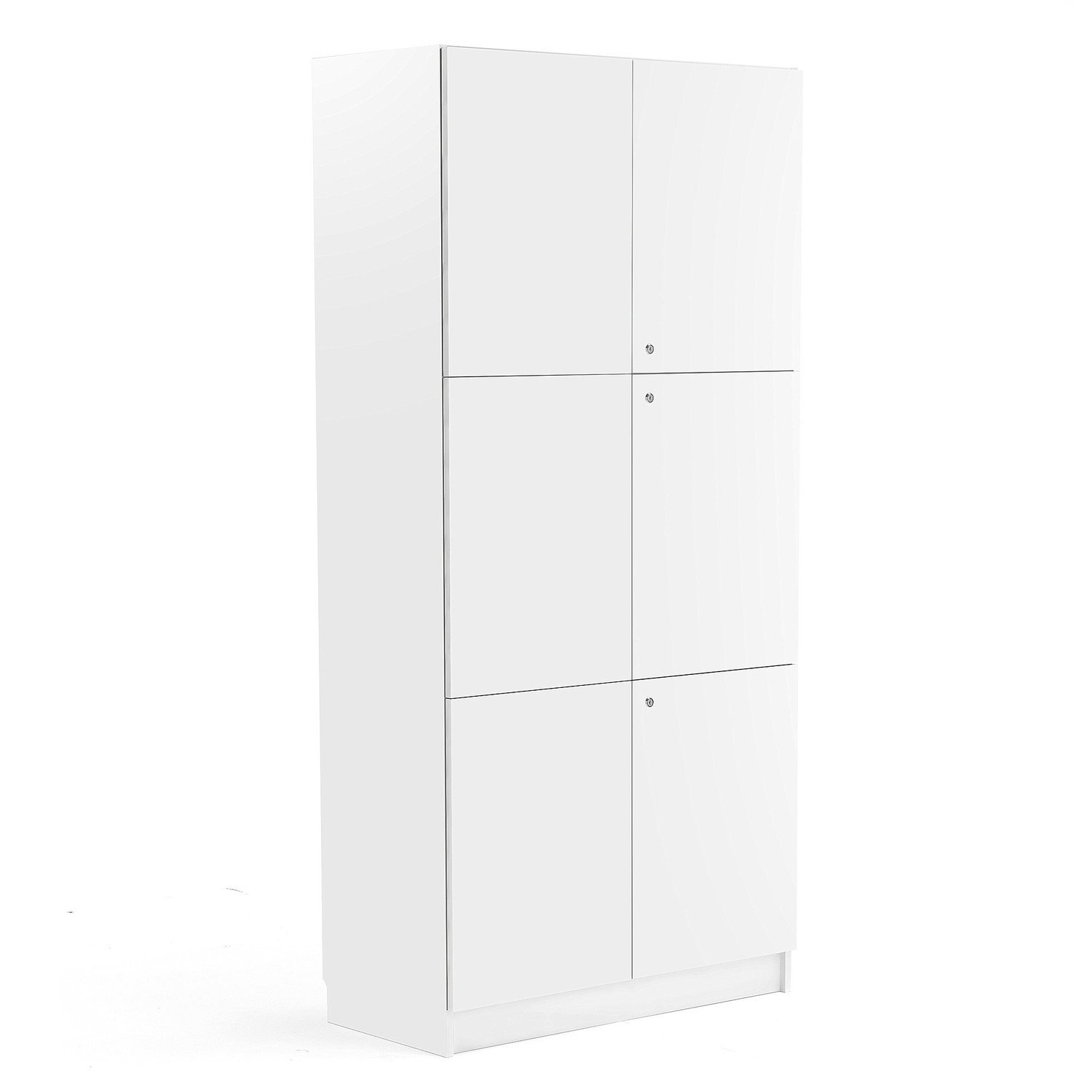 Skříň THEO, 3 dvoukřídlé dveře, 2100x1000x470 mm, bílá