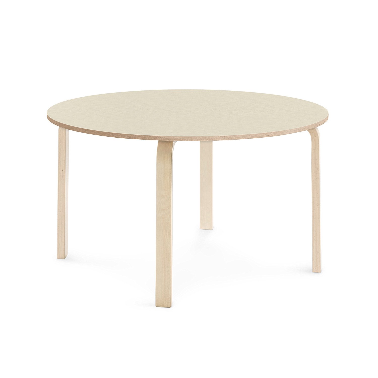 Stůl ELTON, Ø 1200x640 mm, bříza, akustická HPL deska, bříza