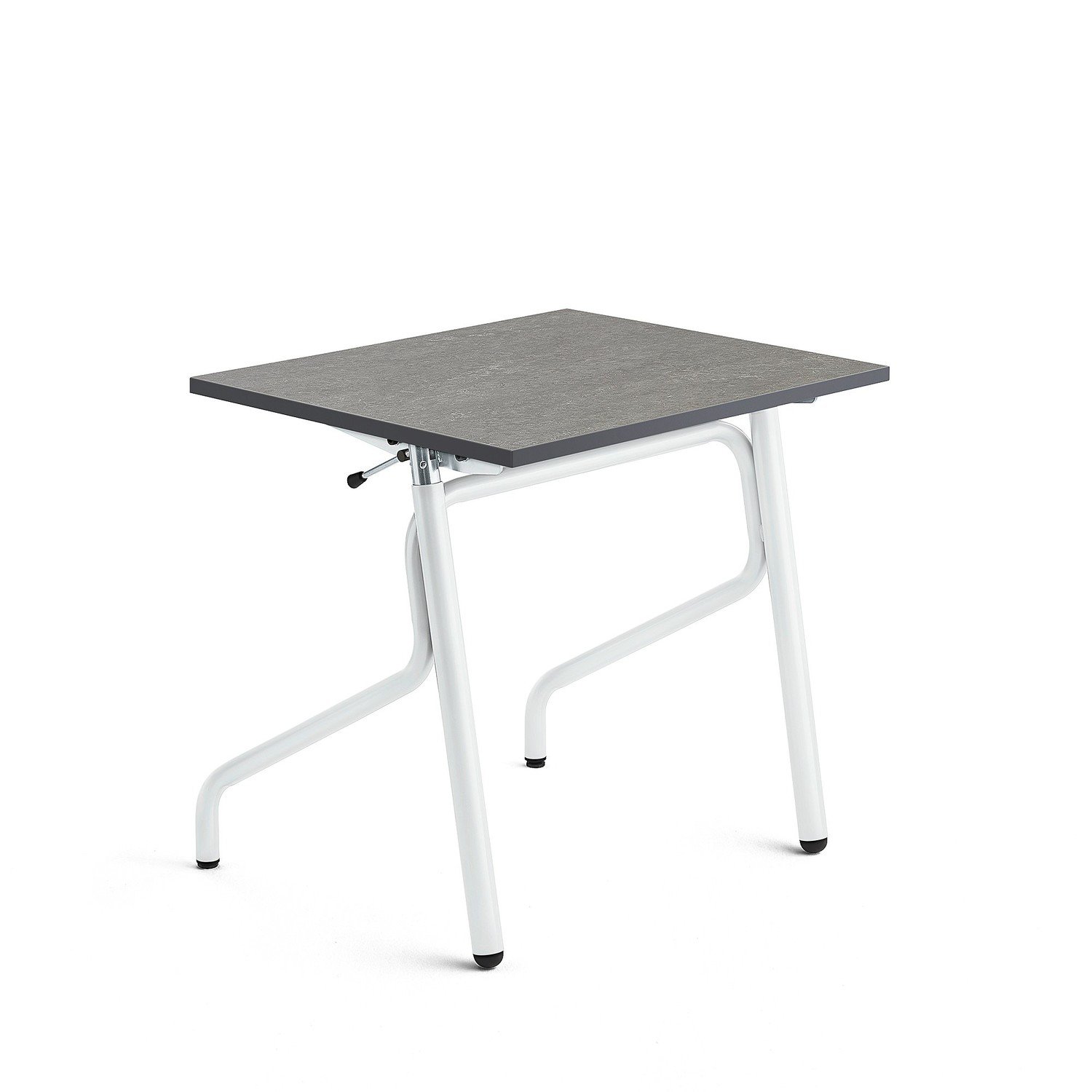 Školní lavice ADJUST, výškově nastavitelná, 700x600 mm, linoleum, tmavě šedá, bílá