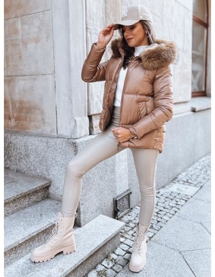 Dámská prošívaná zimní bunda SPARKLE zlatá