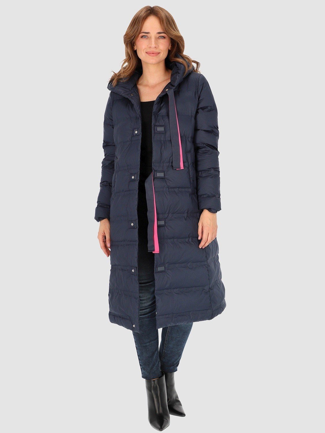 PERSO Woman's Coat BLH231010F Navy Blue