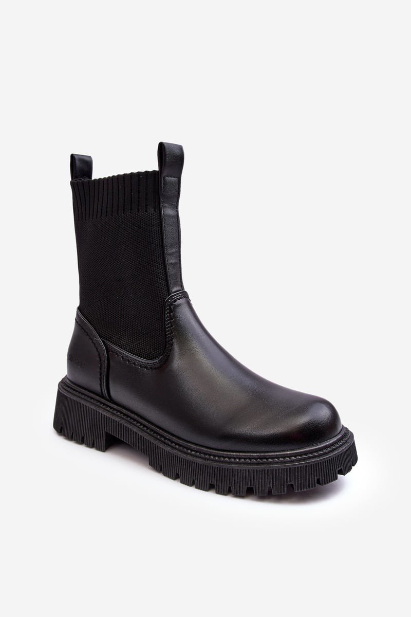 Černé ploché boty Big Star MM2745432