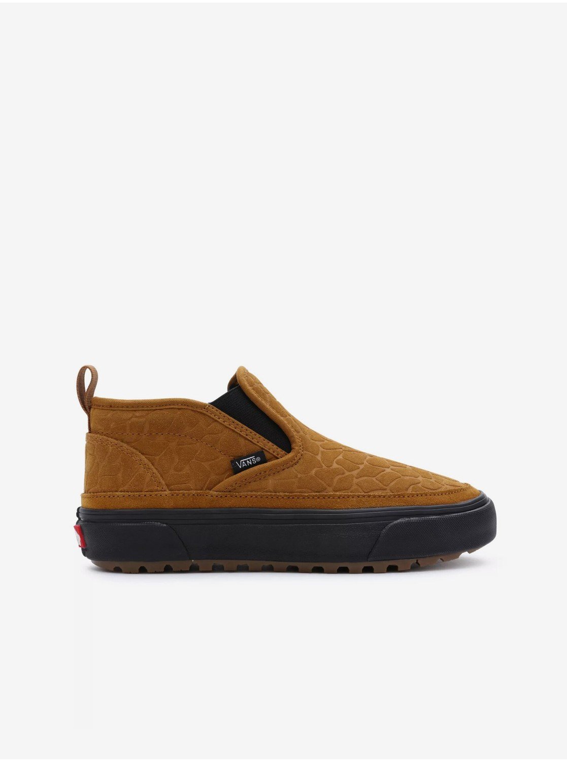 Hnědé dámské semišové slip on tenisky VANS Giraffe Mid Slip MTE-1 - Dámské