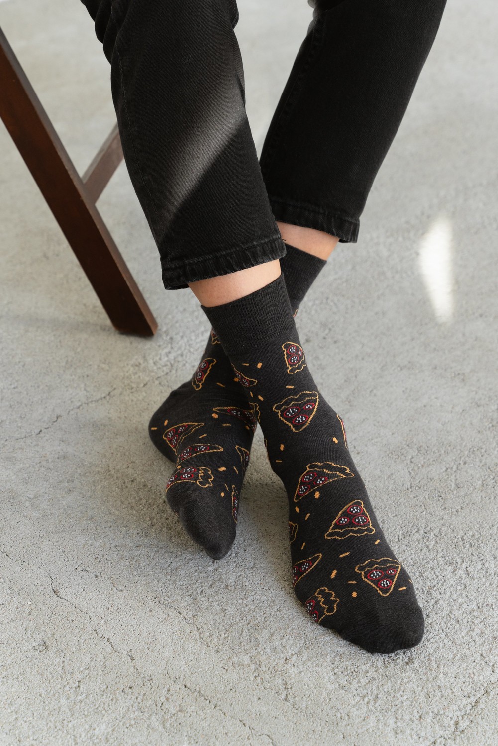 Ponožky Pizzy 078-167 Melange Graphite Melange Graphite