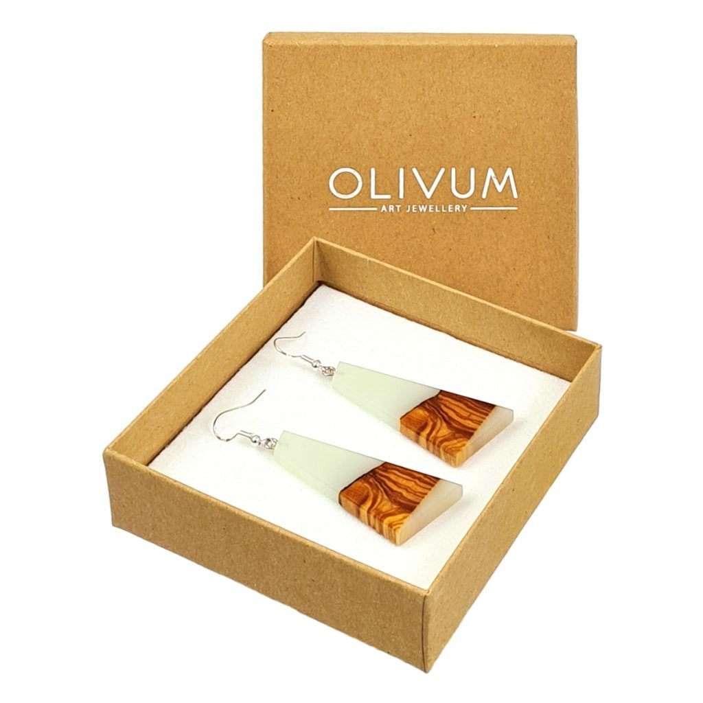 OLIVUM JEWELLERY Náušnice z olivového dřeva Elisa No. 17