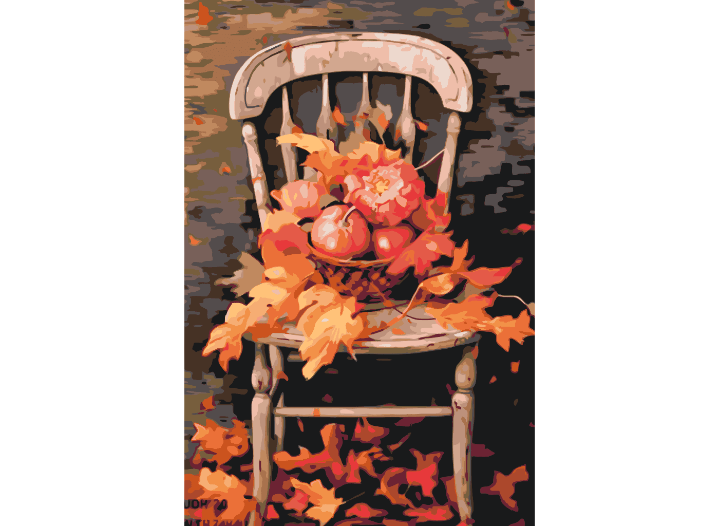 MALUJEŠ Malování podle čísel - BARVY PODZIMU Rozměr: 40x60 cm, Rámování: bez rámu a bez vypnutí plátna