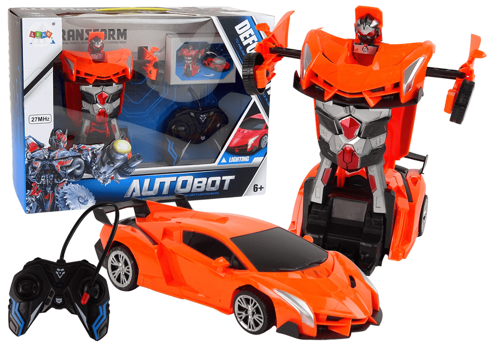 mamido Auto Robot Transformer 2v1 na dálkové ovládání RC oranžový