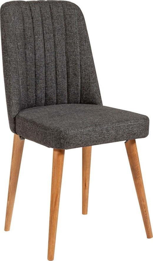 Antracitová sametová jídelní židle Stormi Sandalye – Kalune Design