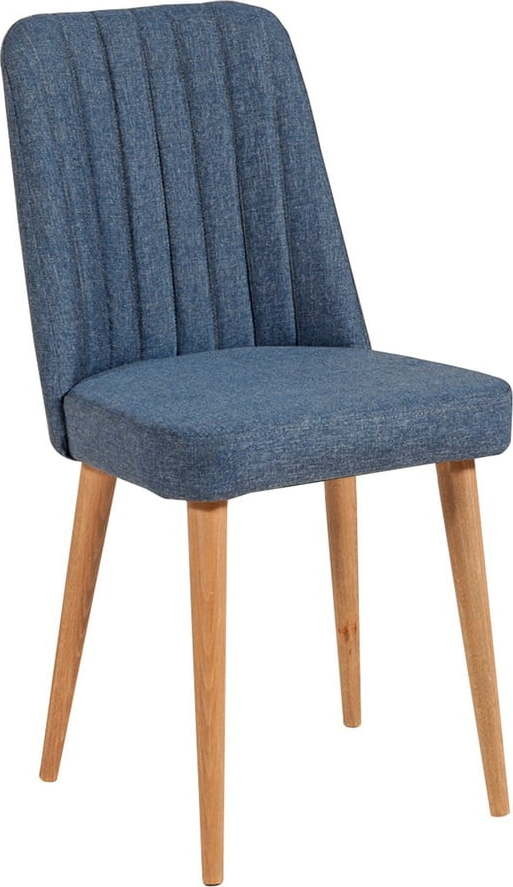 Modrá sametová jídelní židle Stormi Sandalye – Kalune Design