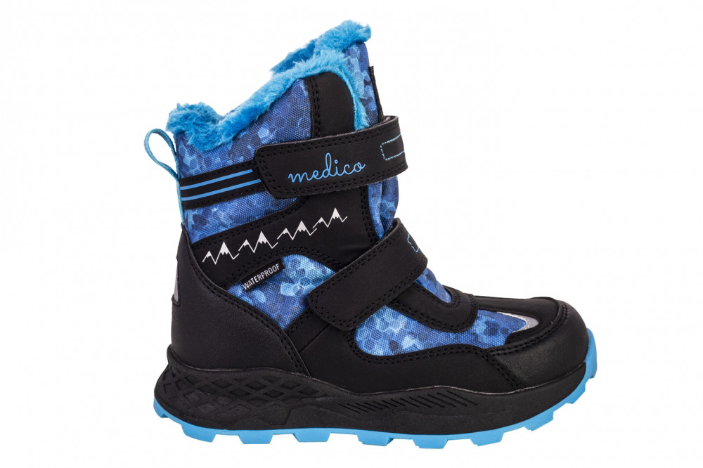 Medico ME-53503-1 Dětské kotníkové boty černo / modré 28