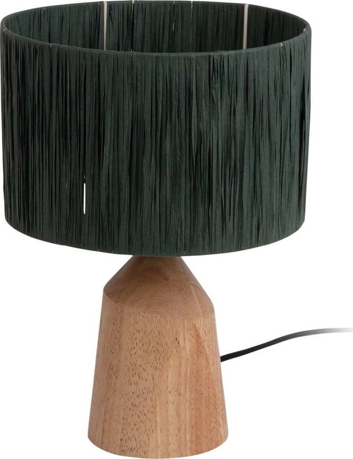 Černá stolní lampa se stínidlem z papírového výpletu (výška 35,5 cm) Sheer Trapeze – Leitmotiv