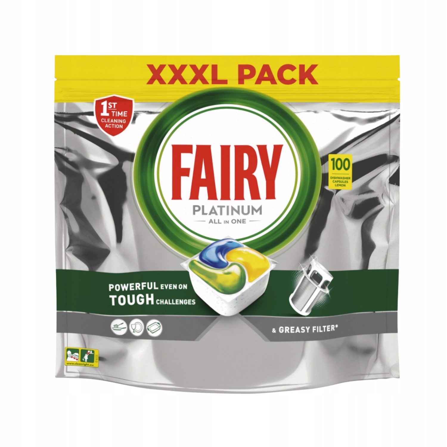 Kapsle do myčky Fairy Platinum lemon 100 ks