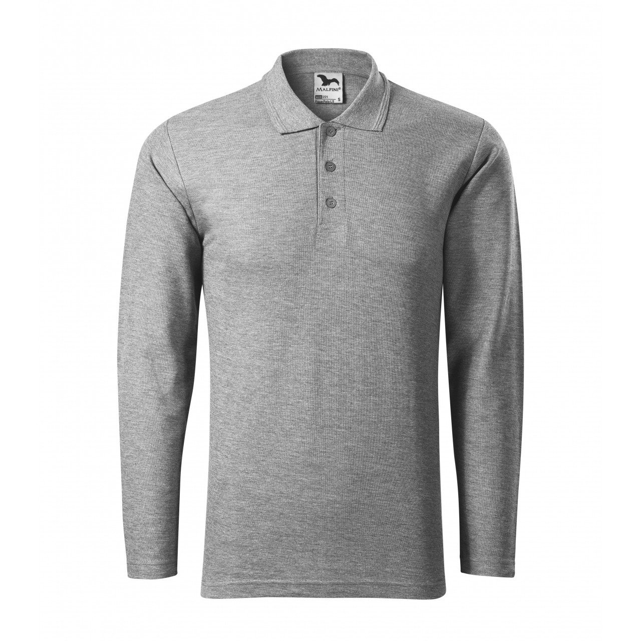 Polokošile pánská Malfini Polo LS - šedá, S