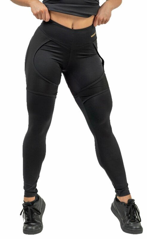 Nebbia High Waist Leggings INTENSE Mesh Black/Gold L