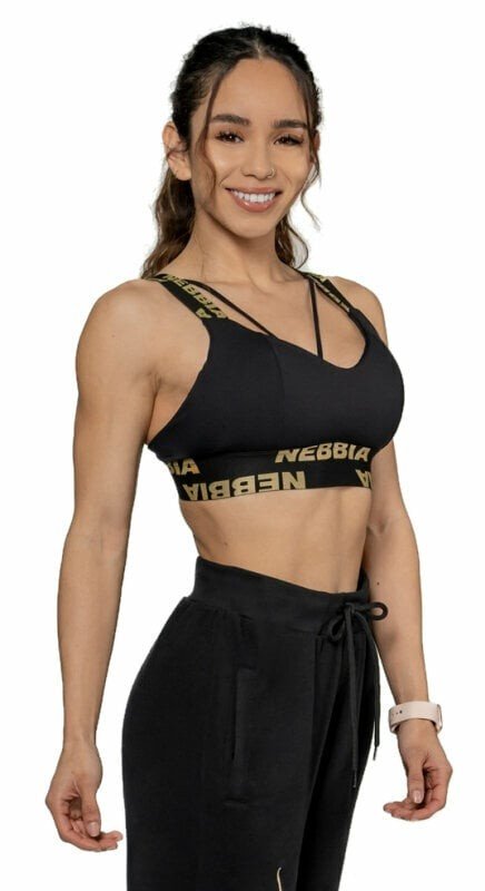 Nebbia Padded Sports Bra INTENSE Iconic Black/Gold M