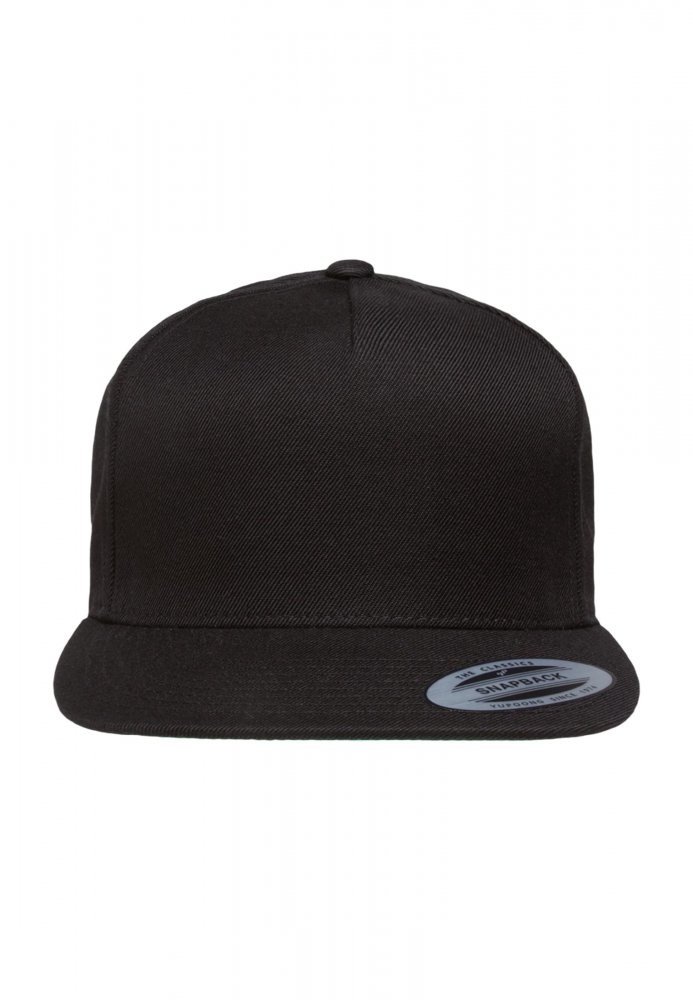 Premium 5-Panel Snapback Cap - black/black