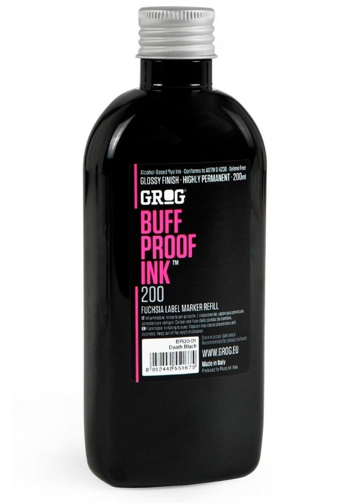 Grog Buff Proof Ink Refill - Death Black 200 ml