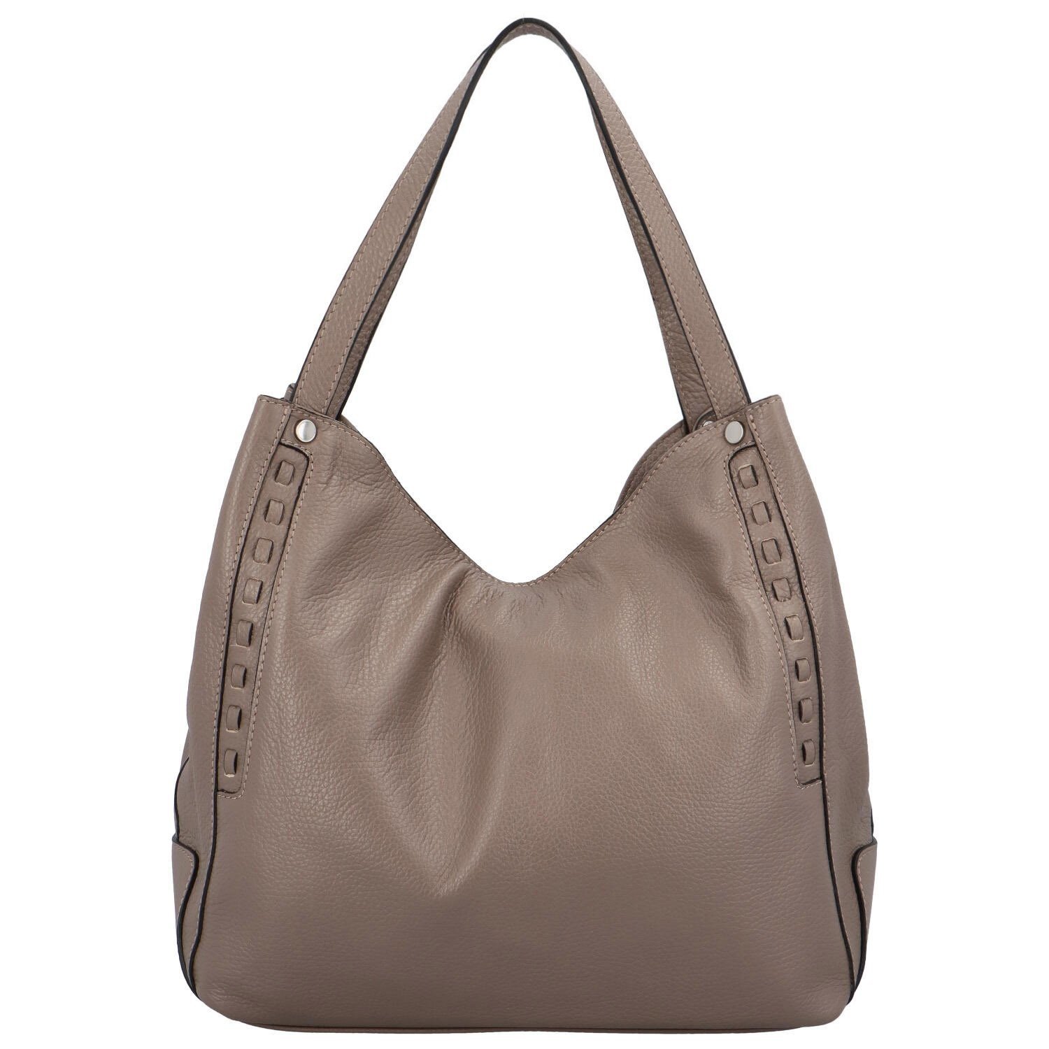 Trendy kožená dámská kabelka Bianca, taupe