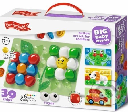 Veľká mozaika pre deti Kvety 39ks - far far land