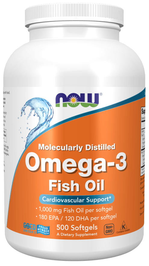 Now® Foods NOW Omega-3, molekulárně destilované, 500 softgelových kapslí