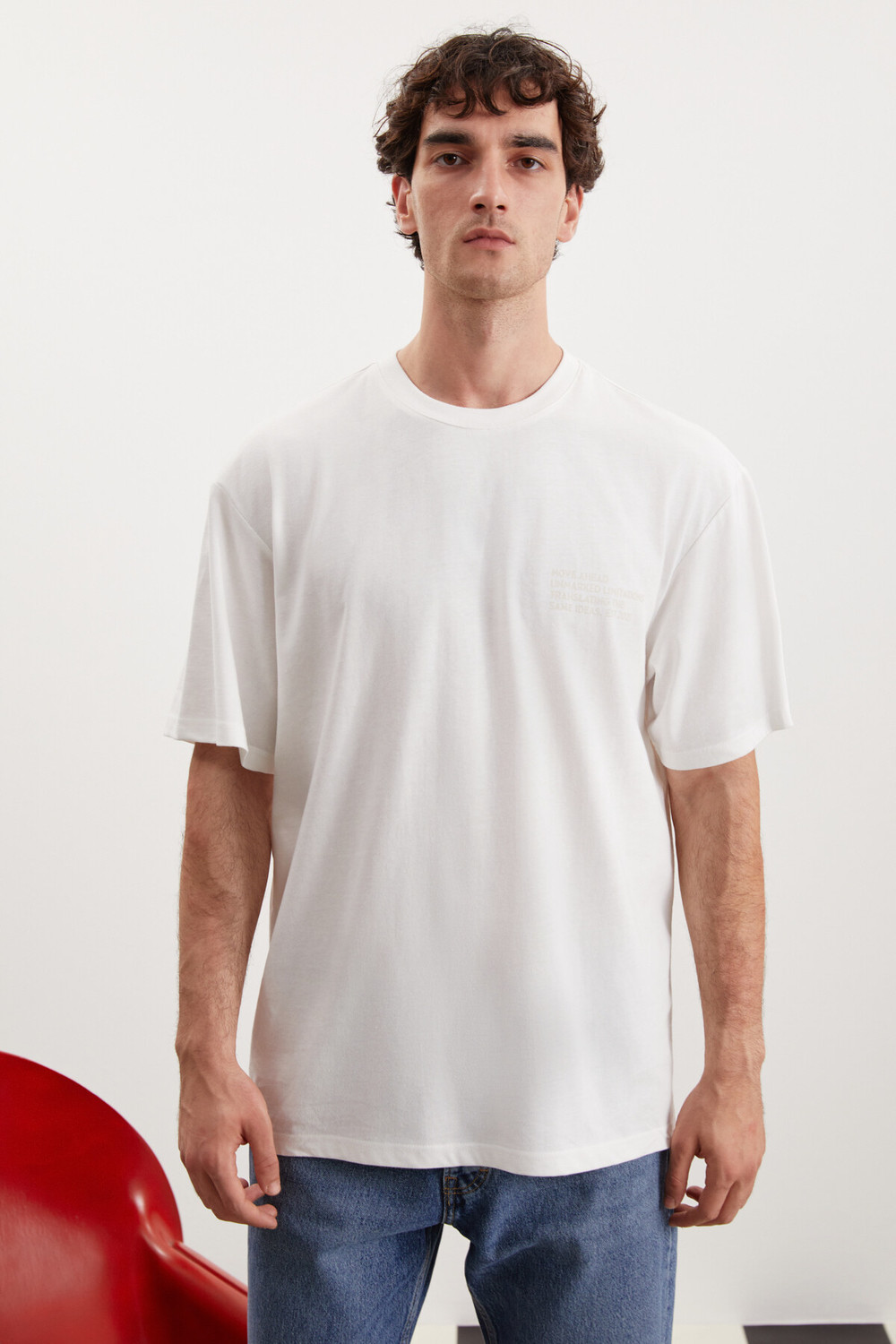 GRIMELANGE DARELL Relaxed White T-Shir