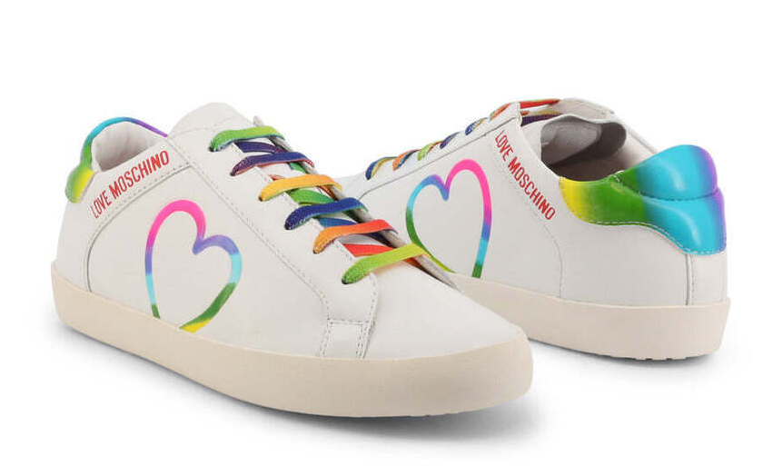 Kožené bílé sneakers Love Moschino, 39