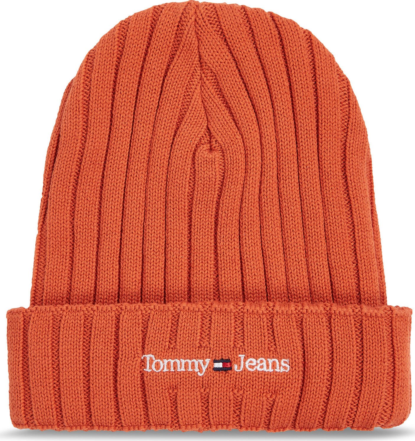 Čepice Tommy Jeans Tjm Sport Elevated Long Beanie AM0AM11678 Bonfire Orange SFQ