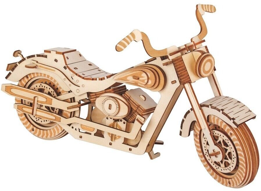 Stavebnice Woodcraft - Motocykl HD 1, dřevěná - XB-G004