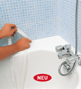 Fermit Samolepící těsnící páska 10 mm x 3350 mm kolem vany a vaničky, samolepící těsnění k vaně nebo vaničce