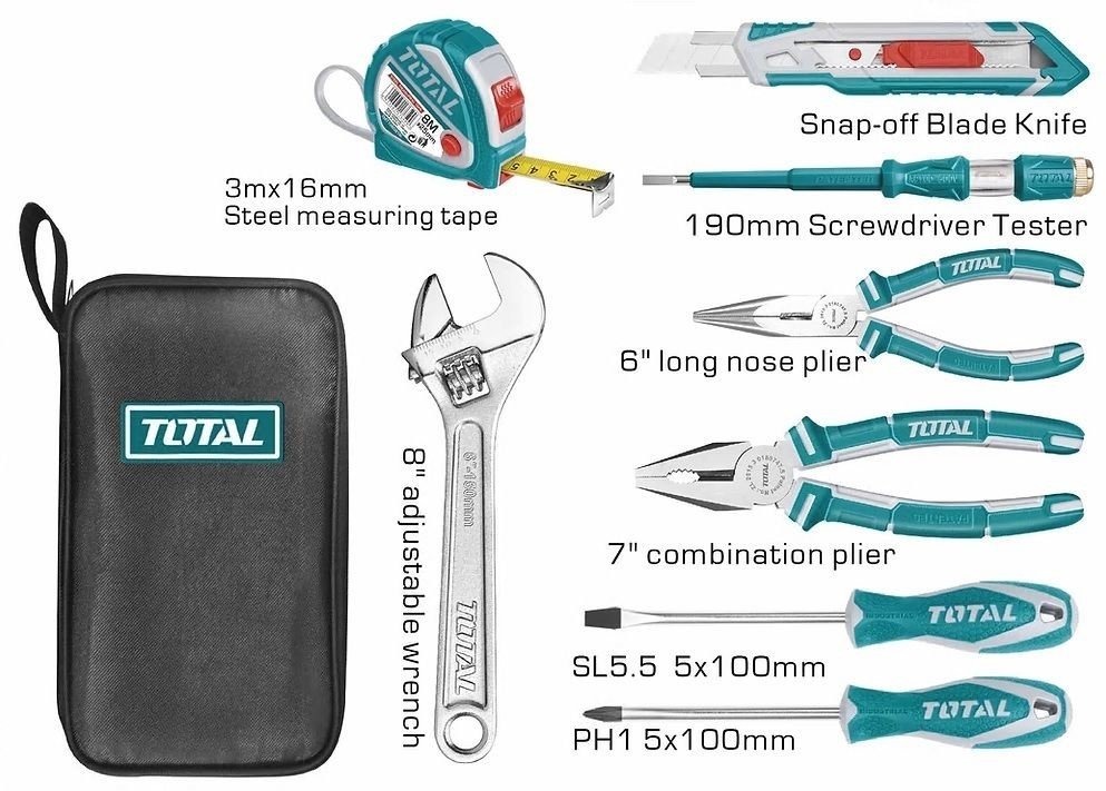 Sada nářadí, 9ks TOTAL-TOOLS