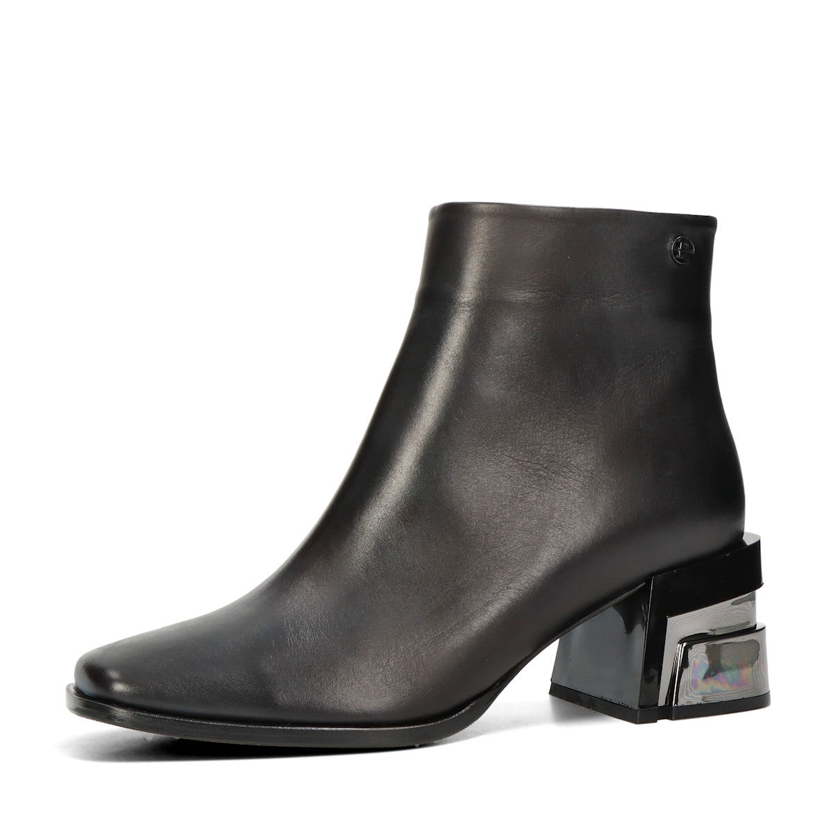 ETIMEĒ dámské elegantní kotníkové boty na zip - černé - 36